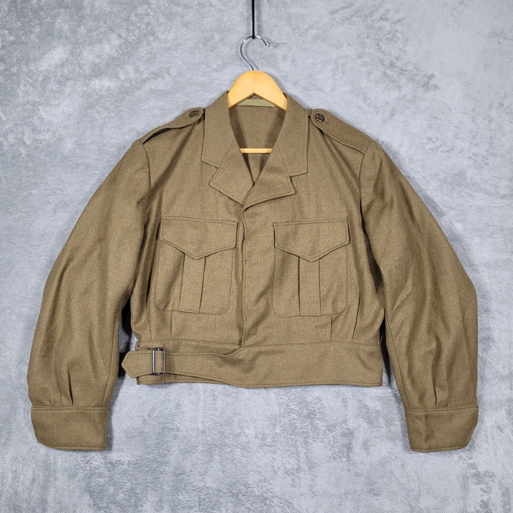 Vintage 1960s Australian Army Wool Battledress Jacket Size 42S E.W. PTY/LTD